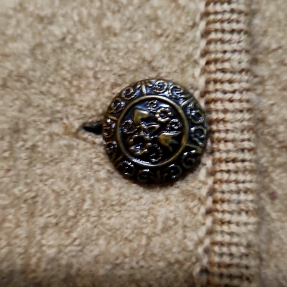 VINTAGE D'Allaird's 100% Wool Jacket Detachable Faux Fur Collar EUC Size Small - Picture 6 of 11